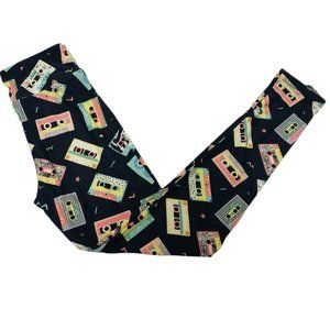LuLaRoe Cassette Tape Print Leggings Tween